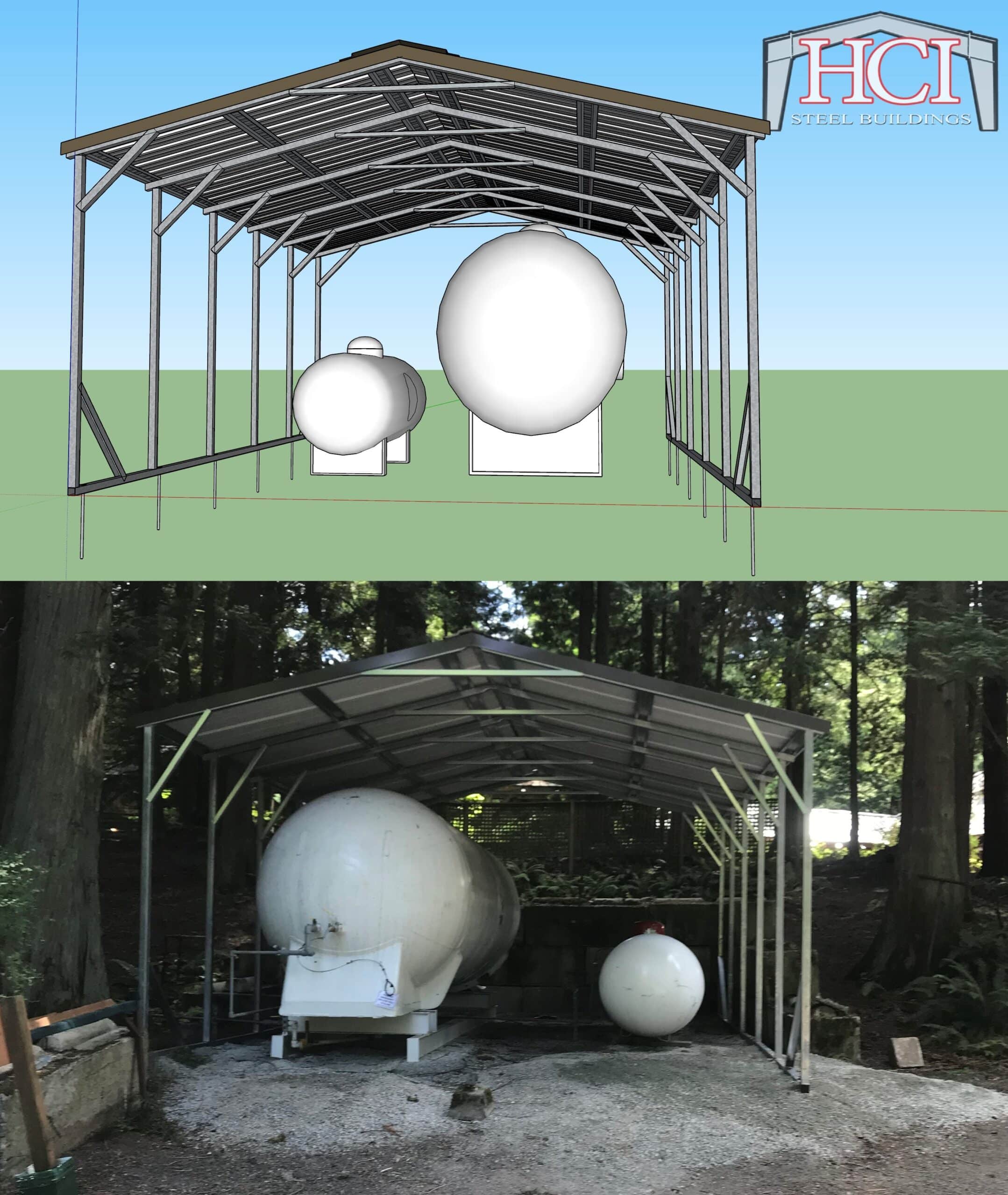 # 2165 Suburban Propane 18x25x9 AFV Roof Only Comparison